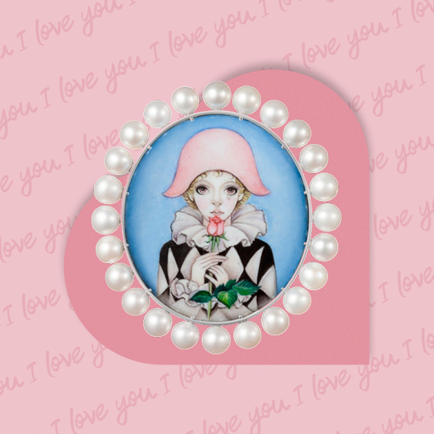 Брошь-Пьерро от бренда Russkaya Skazka