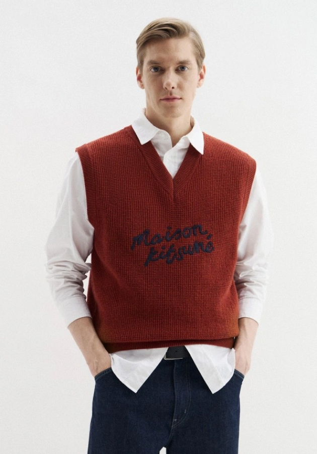 Вязаный жилет Maison Kitsune 