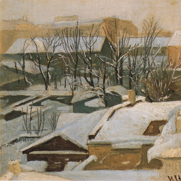 И.И. Шишкин. Городские крыши зимой. 1860-е гг.