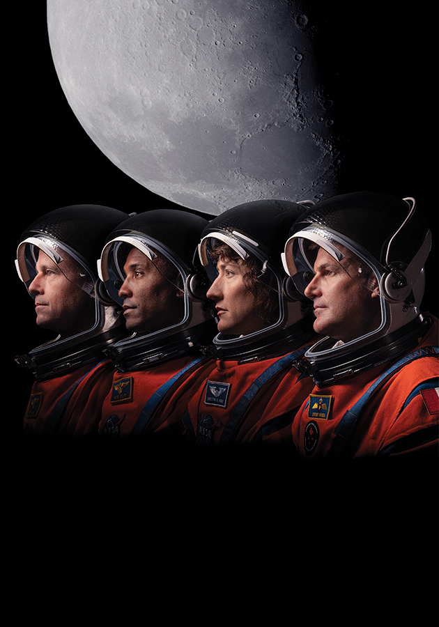 Джереми Хансен, Виктор Гловер, Кристина Кох и Рид Уайзман (фото: NASA)