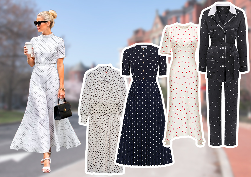 Узор polka dot (слева направо): 1811, Roseville, Selfmade, YANINA