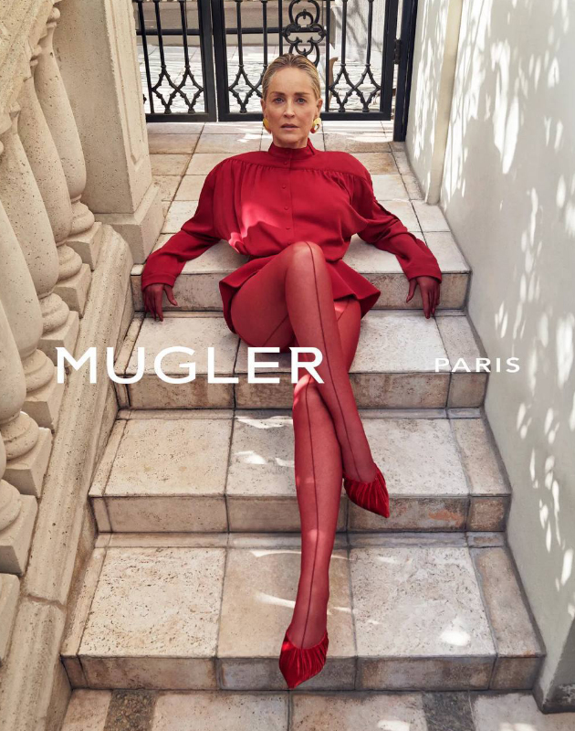 68-летняя Шэрон Стоун для Mugler 
