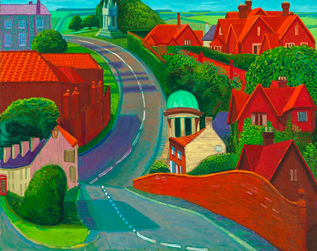 The Road to York through Sledmere, 1997 - oil on canvas 48x60 in. 