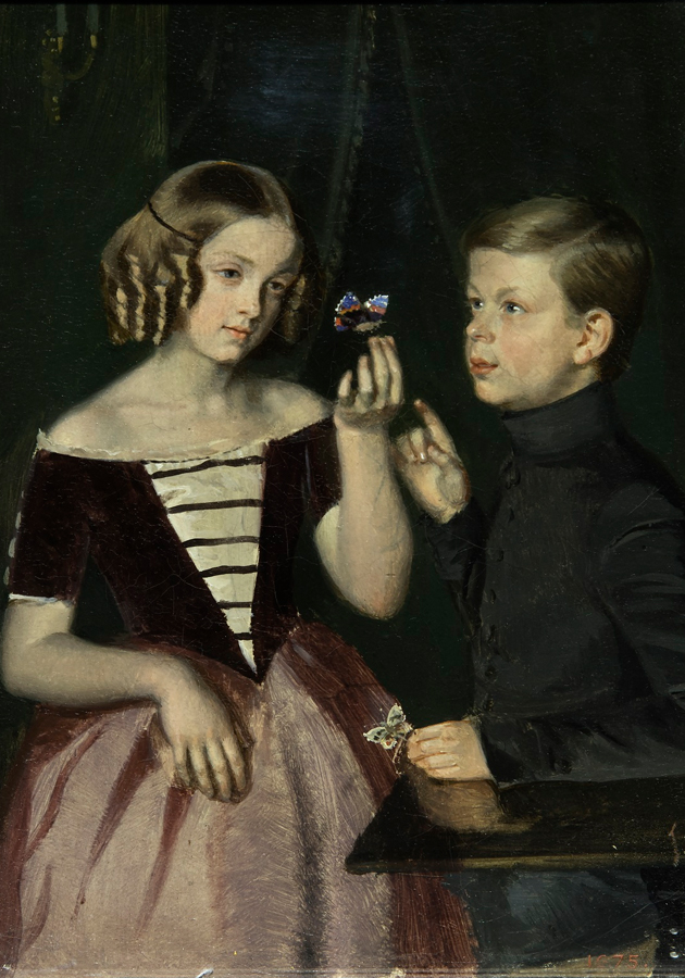 П.А. Федотов. Портрет детей Ольги и Федора Жербиных. 1851г. 