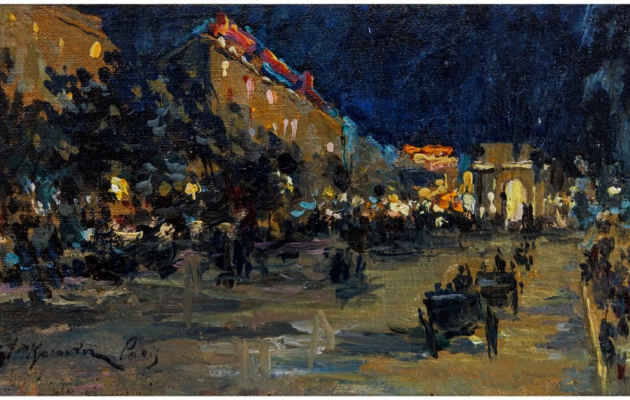 К.Коровин. Ночной Париж. Начало XX века