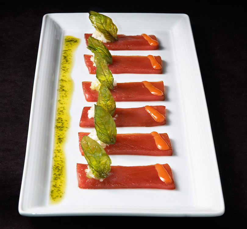 Tuna Carpaccio in Spicy Miso Sauce