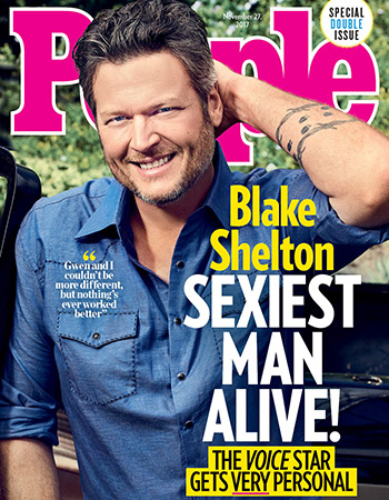 Журнал People назвал Блейка Шелтона «самым сексуальным мужчиной года»