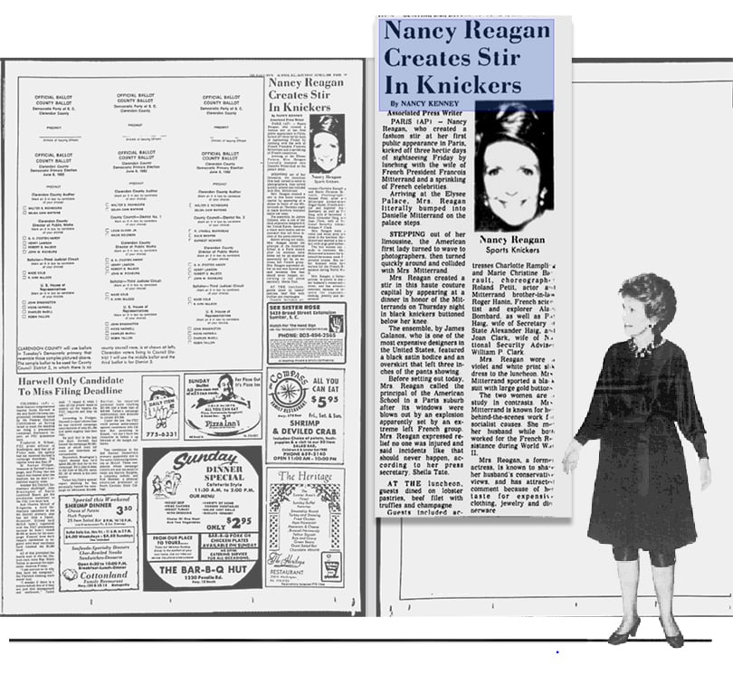 The Telegraph о модном faux pas Нэнси Рейган