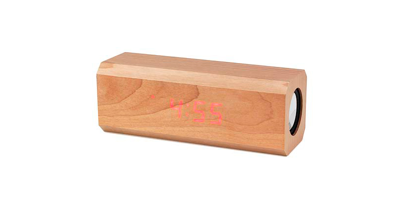Минималистичный будильник в экостиле LED Wooden Clock