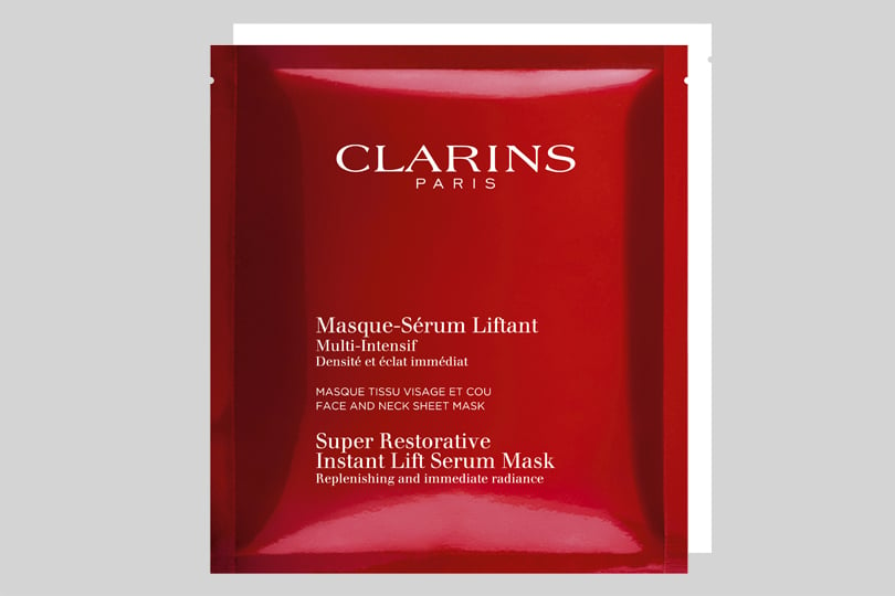 Восстанавливающая тканевая маска для лица и шеи с эффектом лифтинга Multi-Intensive от Clarins