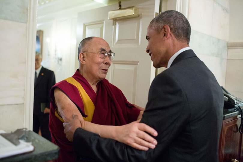 Далай-Лама с Бараком Обамой