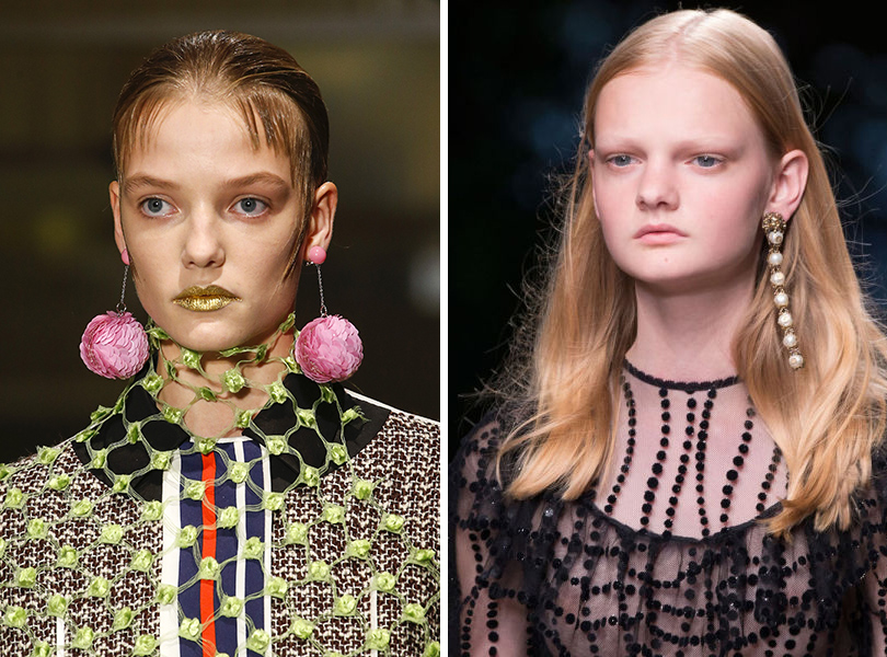 Style Notes: какую бижутерию выбрать этим летом? Prada (весна-лето 2016), Gucci (весна-лето 2016)
