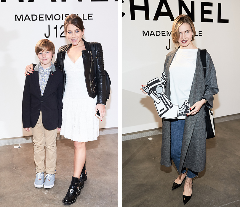 Презентация лимитированной серии часов Chanel Mademoiselle J12 в бутике Aizel. Юлия Барановская с сыном Артемом, Ксения Тараканова