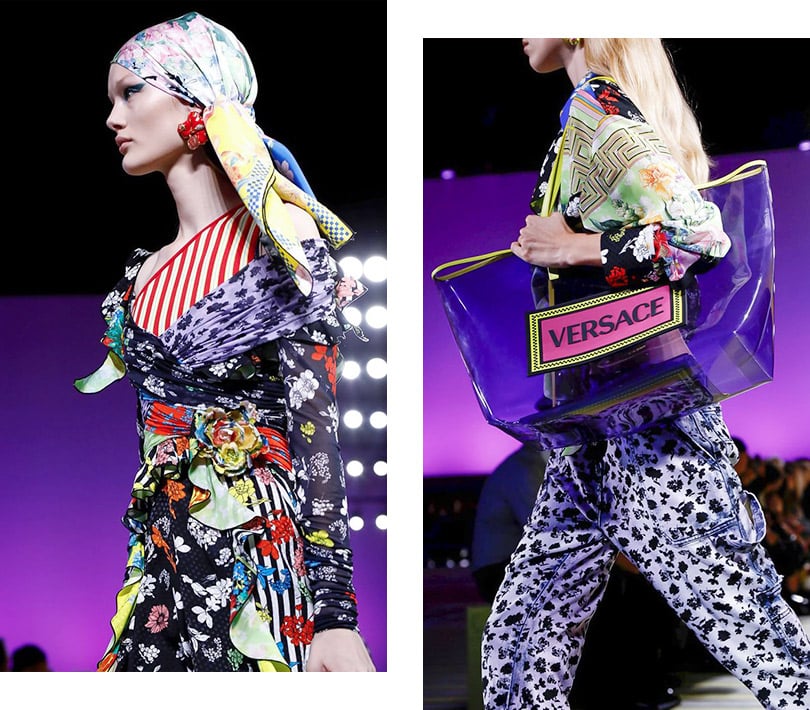 Супермодели 1990-х и 2010-х на шоу Versace в рамках Недели моды в Милане