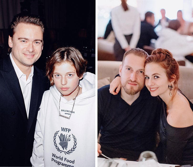 День рождения ресторана Selfie в 2018 году. Борис Зарьков с сыном Лукасом. Юлия Прудько с мужем
