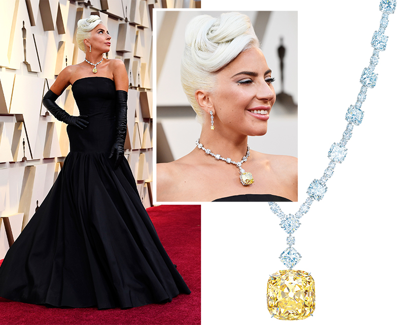 Украшения на «Оскаре»: Желтый бриллиант Tiffany & Co. весом 128 каратов для Леди Гаги