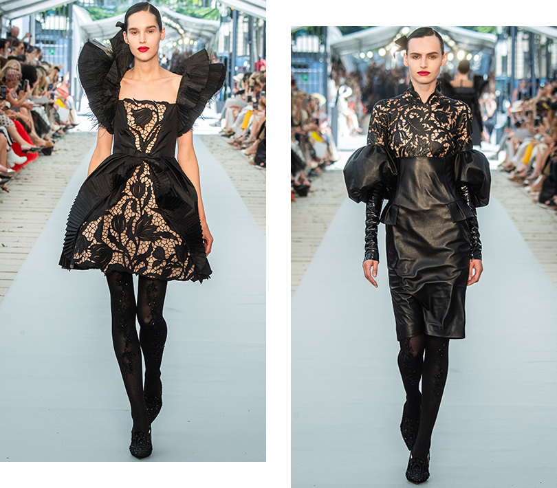 Красное на черном: показ Yanina Couture на Неделе высокой моды в Париже