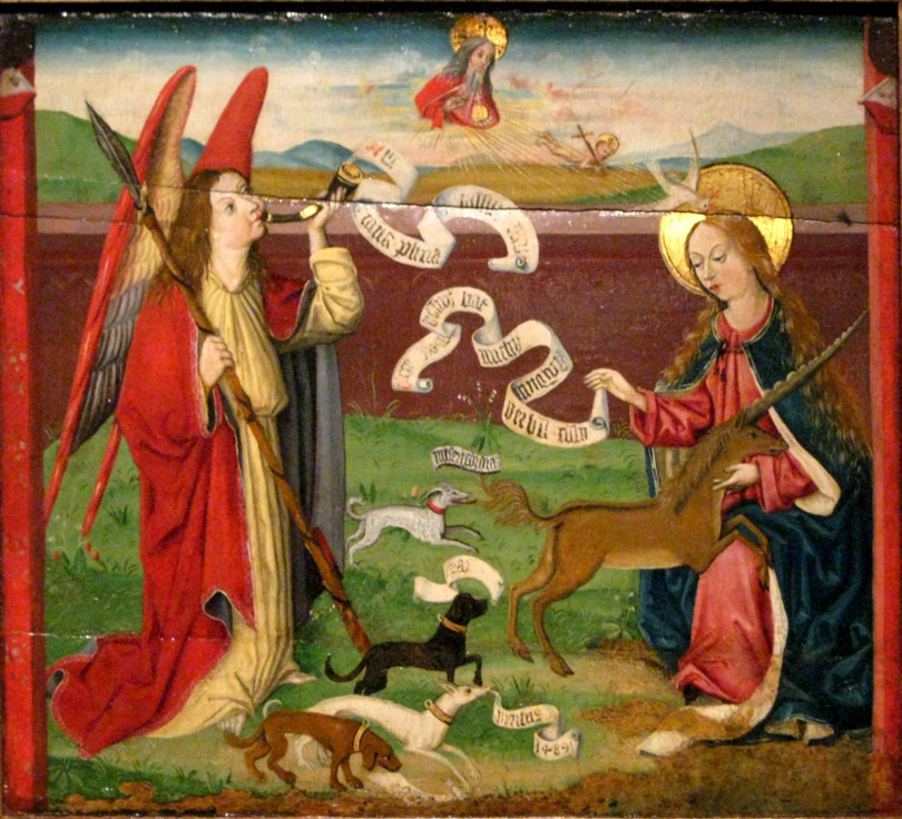 Мартин Шонгауэр, «Мистическая охота на единорога», 1489