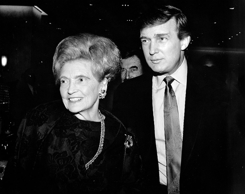 Дональд Трамп с матерью Мэри