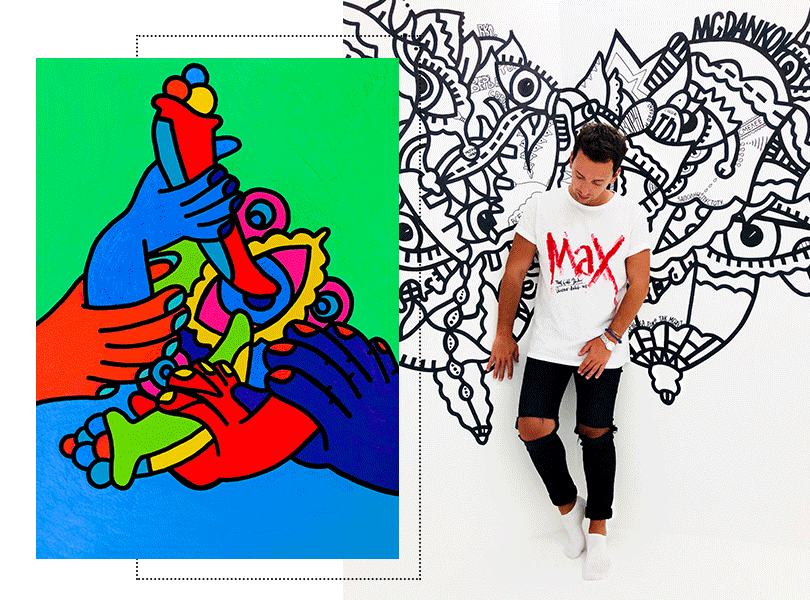 Макс Гошко-Даньков привезет стены-раскраски в Токио