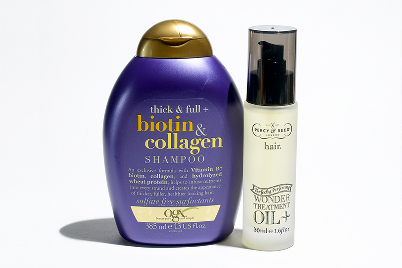 Шампунь для объема для тонких и лишенных объема волос Biotin & Collagen Shampoo от OGX
Масло для волос Wonder Treatment Oil+ от Percy & Reed