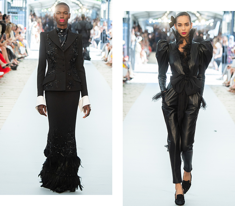 Красное на черном: показ Yanina Couture на Неделе высокой моды в Париже
