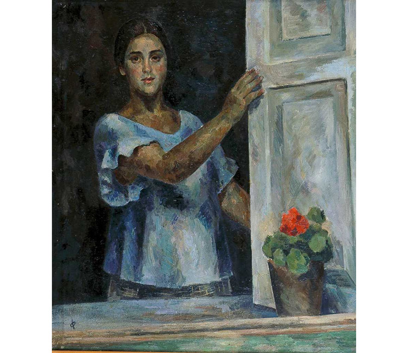 Роберт Фальк. Девушка у окна. 1926
