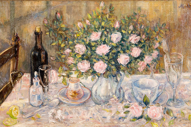Михаил Ларионов. Натюрморт с розами. 1920-е