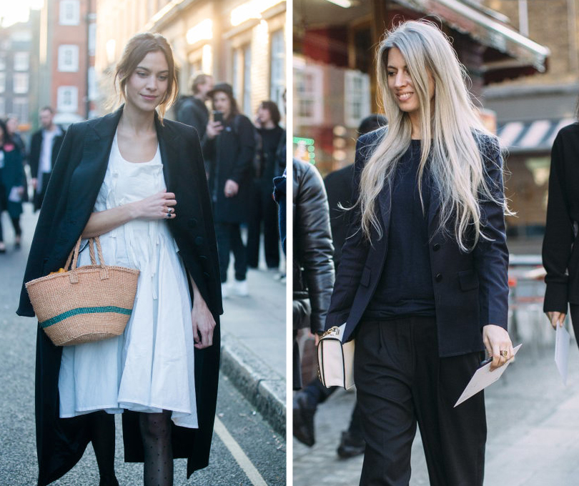 Street Style: уличный стиль на Неделе моды в Лондоне. Алекса Чанг. Сара Харрис