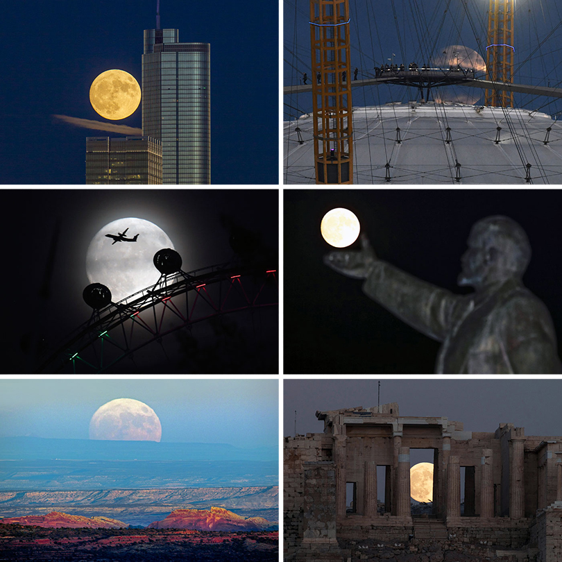 14 ноября 2016 года, виды Луны со всех уголков Земли ©Zuma/ТАСС, Reuters, epa/vostock-photo