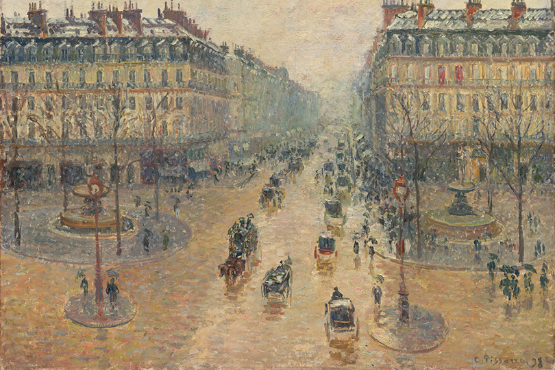 Камиль Писсаро. Оперный проезд в Париже. Эффект снега. Утро. 1898
