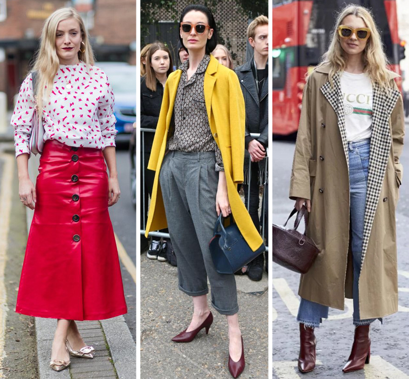 Street Style: уличный стиль на Неделе моды в Лондоне. Кейт Фоули. Эрин О’Коннор. Роберта Бентелер