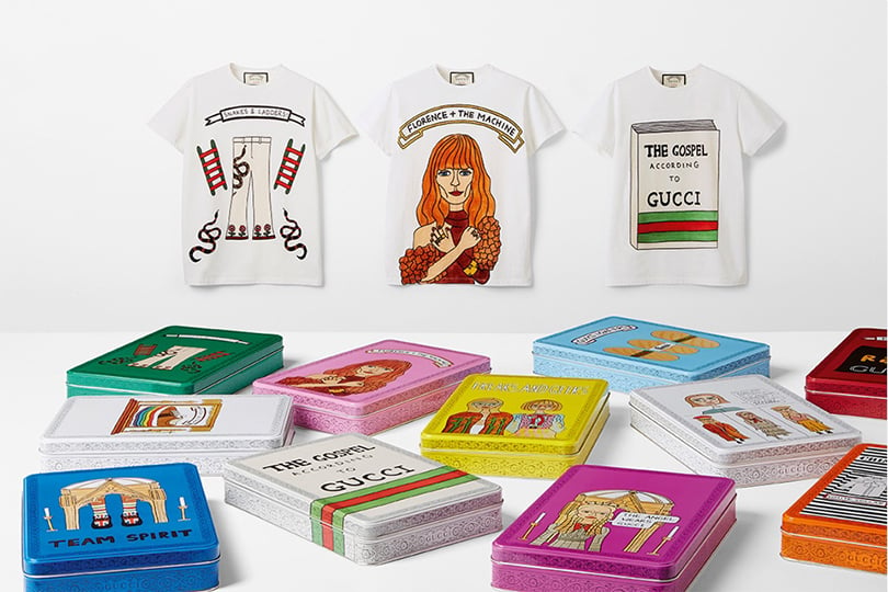 Модная карикатура: коллекция футболок Gucci с рисунками Анжелики Хикс